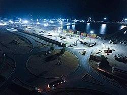 De haven van Berbera bij nacht